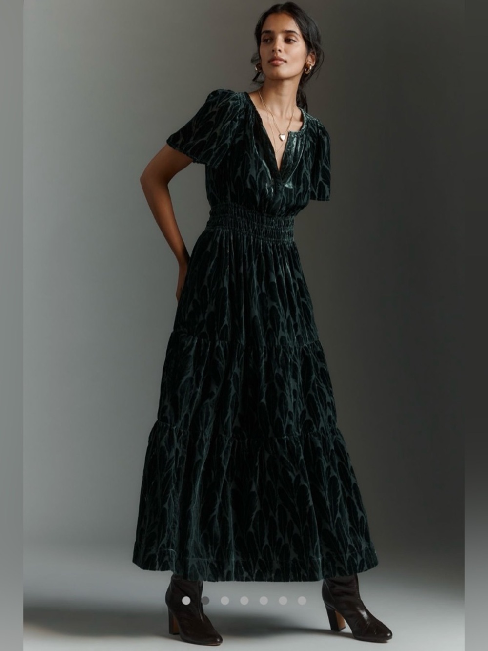 The Somerset velvet maxi dress